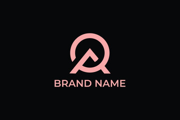 letter AQ company logo, letter O and compass icon logo, letter C and compass icon logo, logomark