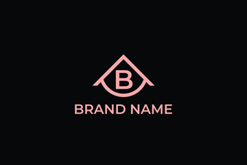letter B real estate company logo, letter B and home icon logo, 