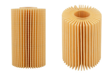 Car oil filter isolated on white background with clipping path. Oil car filter isolated. Quality...