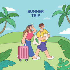 travel couple summer vacation trip 
