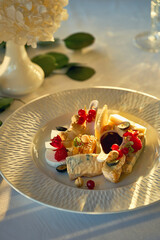 Assorted cheese platter, cheese board