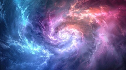 Obraz premium This stunning representation of celestial whirls in a bright nebula is ideal for projects in the realms of science fiction, astronomy, and fantasy, capturing a spellbinding moment of the cosmos