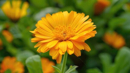 Calendula Flower in a Stunning Shade of Yellow