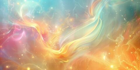 Witness a captivating exhibition of lively abstract smoke in vivid orange, purple, and blue hues. Great for creative projects seeking colorful and dynamic designs with a touch of ethereal beauty