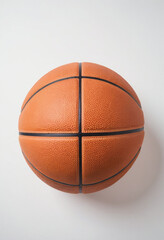 Fototapeta premium a basketball on white background, symmetrical line