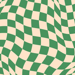 Retro Distorted Checkered