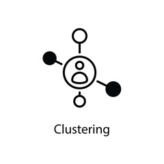 Clustering vector icon