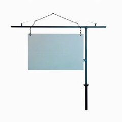 Obraz premium an empty sign hanging from a metal pole