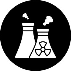 Vector Design Nuclear Plant Icon Style