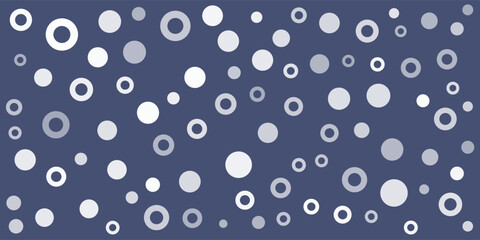 Abstract Blue and White Spots, Round Shapes Texture, Background Design, Pattern in Editable Vector Format