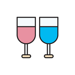 Wine icon design with white background stock illustration