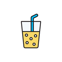 Orange Juice icon design with white background stock illustration