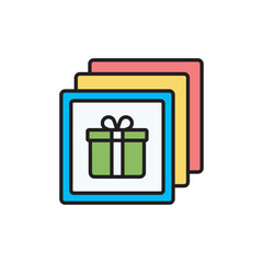 Photo icon design with white background stock illustration