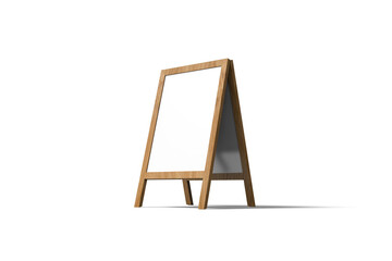 Low Angle View of Wooden Stand Mockup