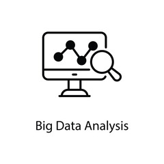 Big Data Analysis vector icon