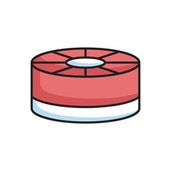 Prayer Cap icon design with white background stock illustration