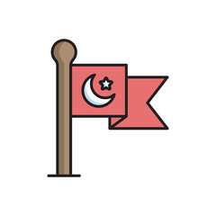 Flag icon design with white background stock illustration