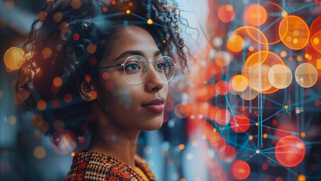 Influencer collaborating with brand, dynamic campaign, high-tech tools, vibrant engagement, seamless integration