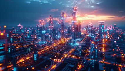 Fototapeta premium Creative content creation workspace, high-tech gadgets, brainstorming team, innovative ideas in action, vibrant digital environment