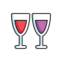 Drinks icon design with white background stock illustration