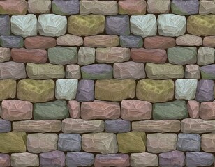 Seamless Castle Stone Wall texture for graphic design and object textures.