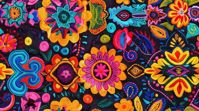 colorful hispanic heritage pattern background