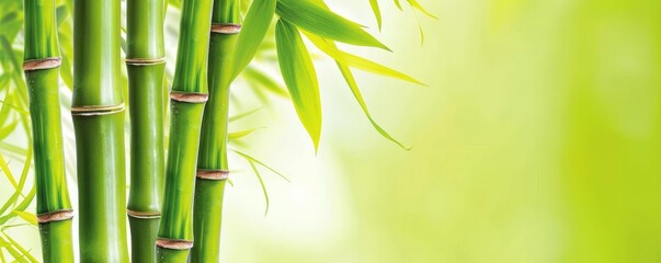 Abstract bamboo and waves, natural colors, flat design, flowing lines ,The images are of high quality and clarity