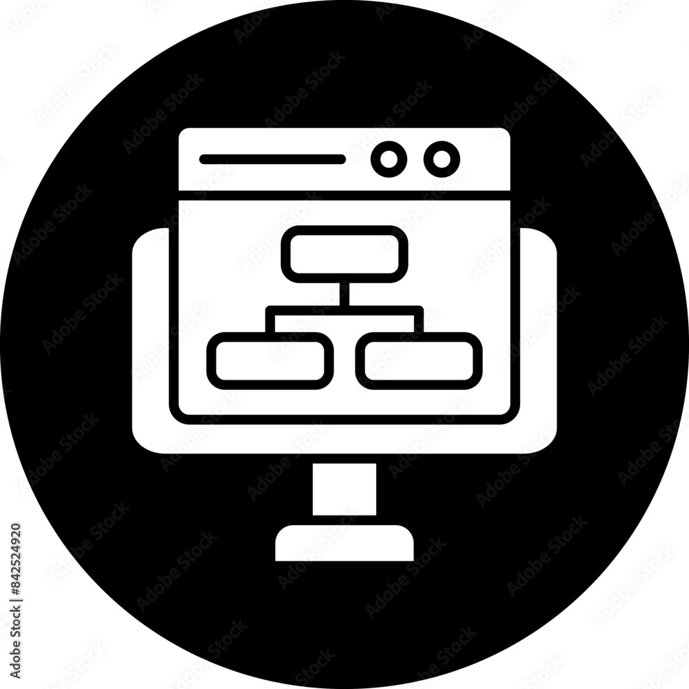 Wall mural vector design website structure icon style