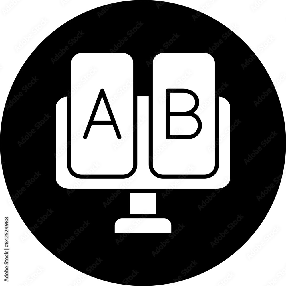 Wall mural vector design ab testing icon style