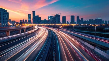 Obraz premium road elevated highways and bridges representing modern infrastructure