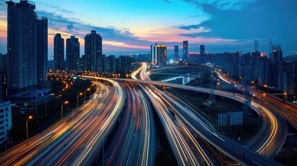 Fototapeta premium road elevated highways and bridges representing modern infrastructure