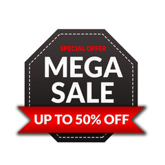 Special Offer Label Mega Sale Banner Design 