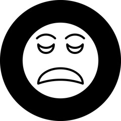 Vector Design Disappointed Icon Style
