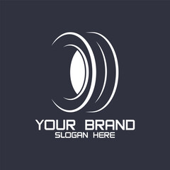 Fototapeta premium Tire or wheel logo design. Logo suitable for tire shops, workshops and companies.