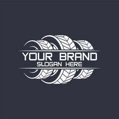 Tire or wheel logo design. Logo suitable for tire shops, workshops and companies.