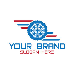 Tire or wheel logo design. Logo suitable for tire shops, workshops and companies.