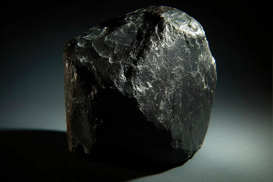 Serendibite is rare precious natural stone on black background. AI generated. Header banner mockup with space.