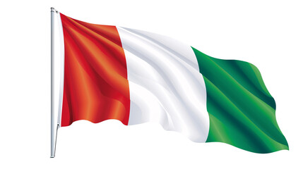 Obraz premium a flag of italy waving in the wind
