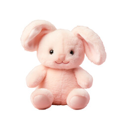a pink stuffed animal rabbit
