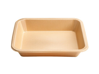 a rectangular brown container with a white background
