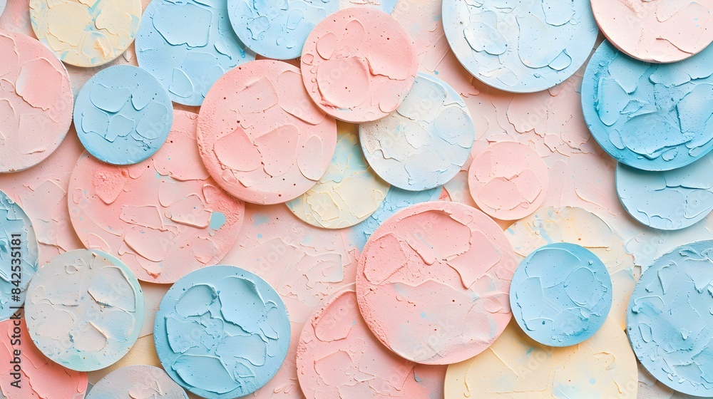 Sticker background with pastel circles texture