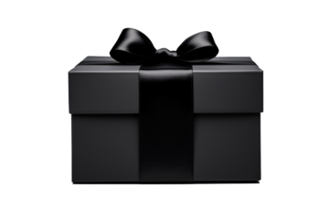 a black box with a bow