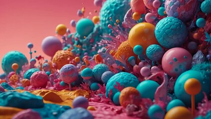 Stunning colorful 3D background, balls