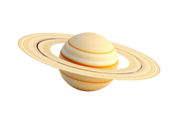 a planet with rings around it