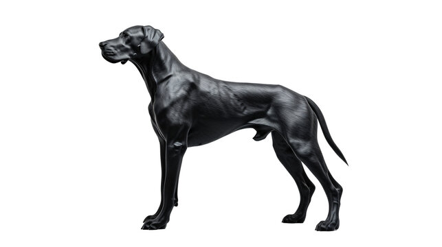 a black dog statue - Powered by Adobe