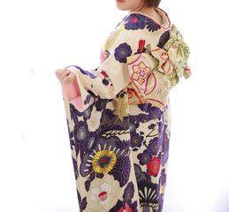 振袖を着た女の子