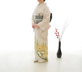 着物を着た女性