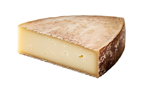 a piece of cheese on a white surface