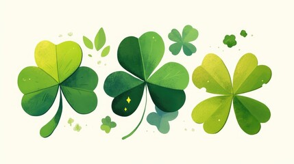 Illustration concept for St Patrick s Day featuring a flat design set against a crisp white backdrop