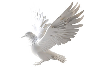 Naklejka premium a white dove with wings spread